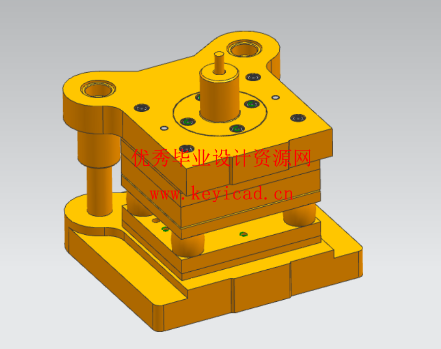 角垫片冲孔落料复合模设计(CAD图+UG三维+说明书)