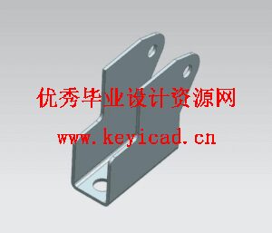 支架落料冲孔模和弯曲模（CAD图+UG三维+说明书+工作动画）