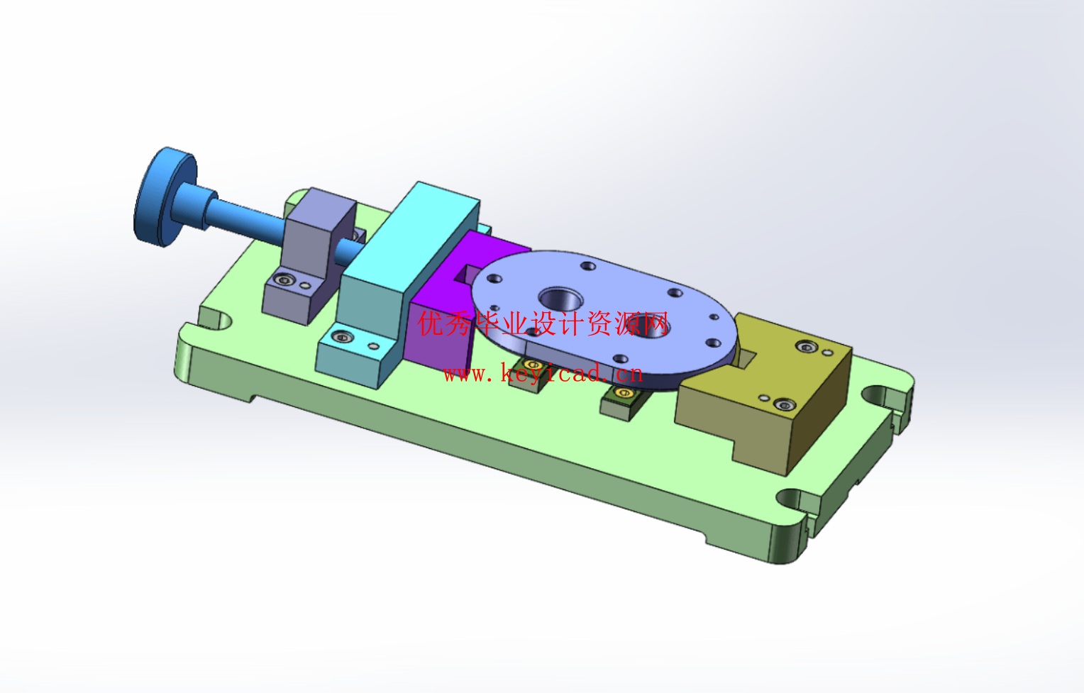 油泵泵盖铣面夹具设计(SW+CAD+说明书) 油泵泵盖铣面夹具设计(SW+CAD+说明书)