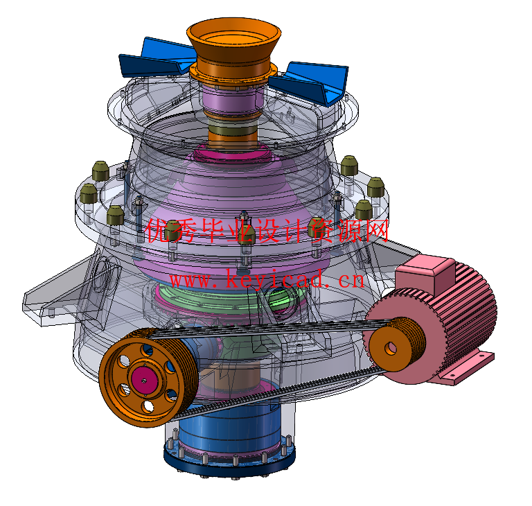 小型圆锥式破碎机设计(SW+CAD+说明书+开题+中期)