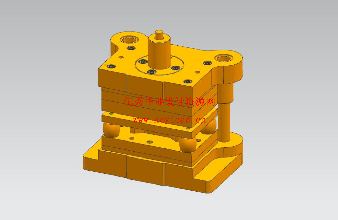 支架落料冲孔模和弯曲模（CAD图+UG三维+说明书+工作动画）