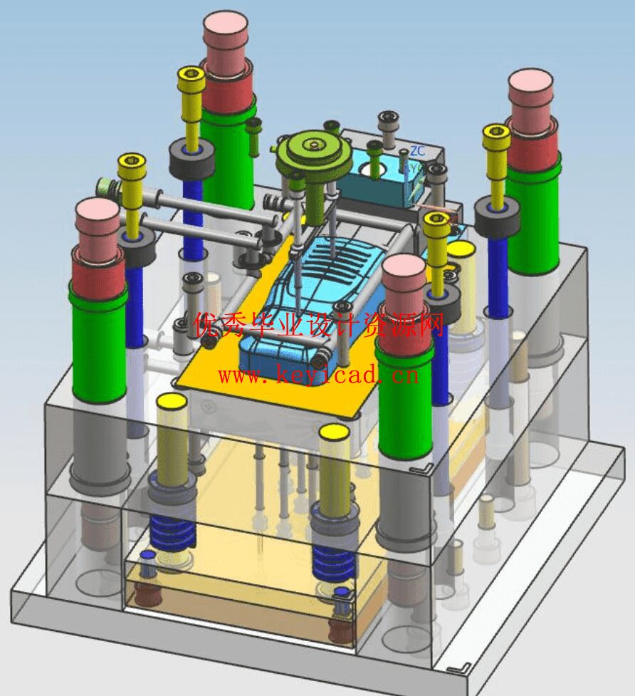 对讲机外壳注塑模具设计与型腔仿真加工（UG+CAD+说明书）