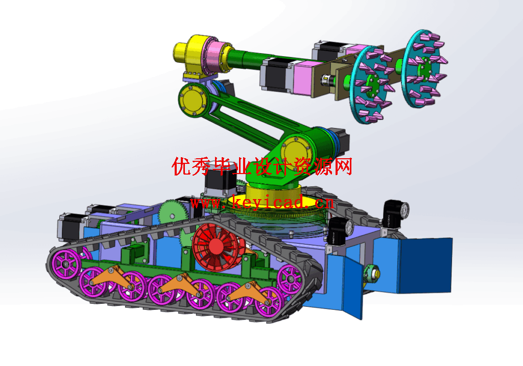 钻土机器人设计（SW+说明书）