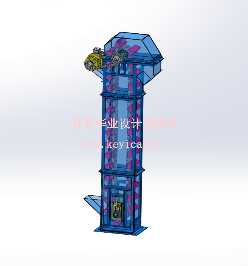 基于Solidworks的煤炭提升机设计与建模(SW+CAD+说明书) 基于Solidworks的煤炭提升机设计与建模(SW+CAD+说明书)