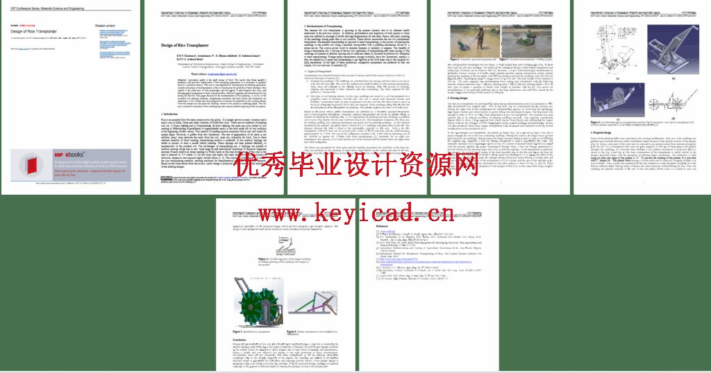 拖拽式双行小型水稻插秧机结构设计(SW模型+图纸+说明书+开题+任务书+外文翻译+仿真+PPT) 拖拽式双行小型水稻插秧机结构设计(SW模型+图纸+说明书+开题+任务书+外文翻译+仿真+PPT)