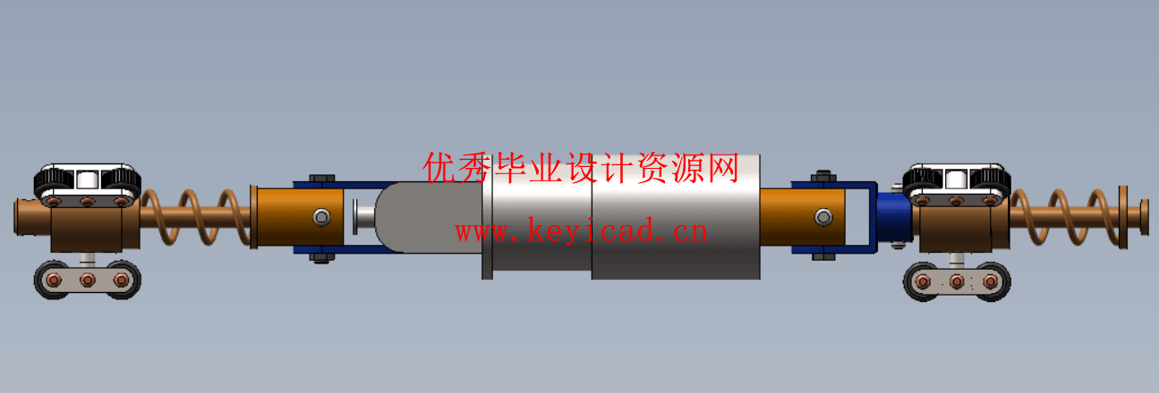 蠕动式管道检测机器人SolidWorks模型