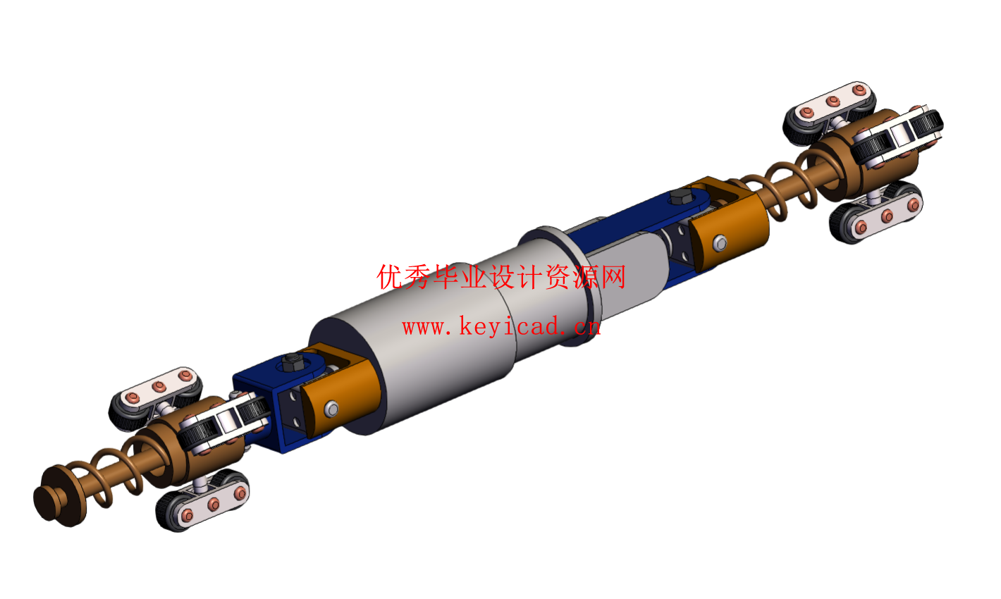 蠕动式管道检测机器人SolidWorks模型