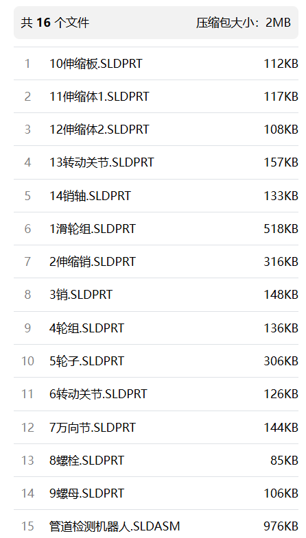 蠕动式管道检测机器人SolidWorks模型 蠕动式管道检测机器人SolidWorks模型