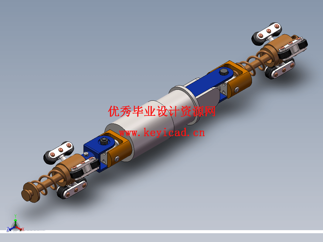 蠕动式管道检测机器人SolidWorks模型