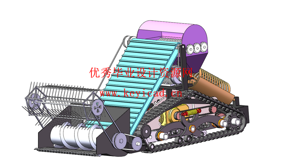 水稻收割机(SW+CAD+说明书+任务书+答辩PPT) 水稻收割机(SW+CAD+说明书+任务书+答辩PPT)