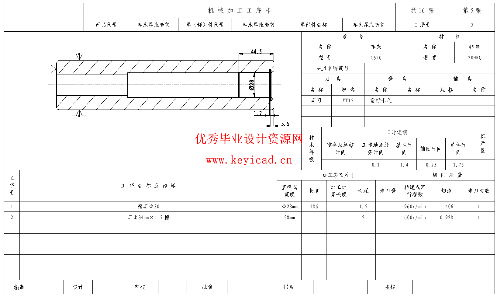 车床尾座套筒的加工工艺规程及铣R2深2mm圆弧槽专用夹具设计(CAD+说明书+任务书)