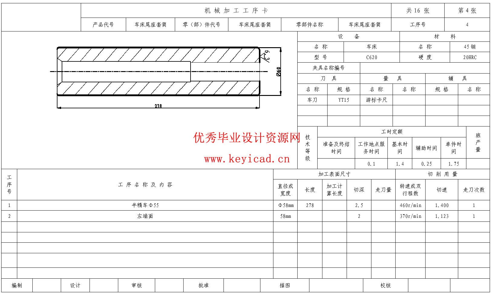 车床尾座套筒的加工工艺规程及铣R2深2mm圆弧槽专用夹具设计(CAD+说明书+任务书)