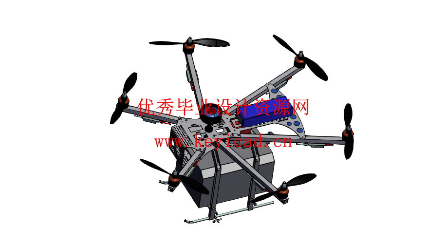 六旋翼农用无人机(ProE+CAD+说明书) 六旋翼农用无人机(ProE+CAD+说明书)