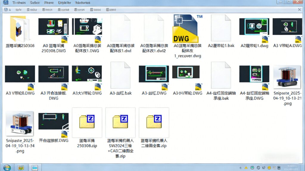 蓝莓采摘机器人（SW+CAD）