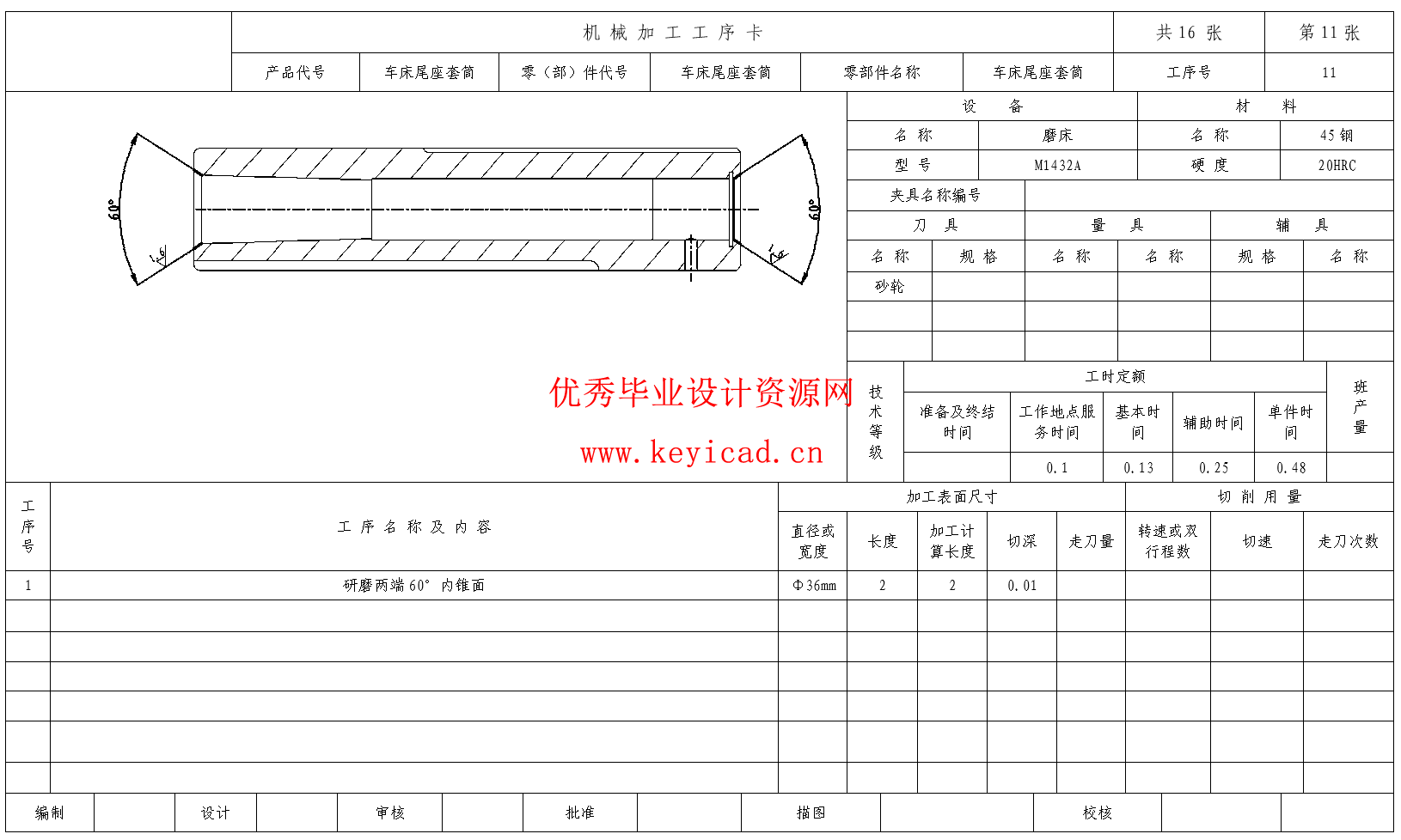 车床尾座套筒的加工工艺规程及铣R2深2mm圆弧槽专用夹具设计(CAD+说明书+任务书)