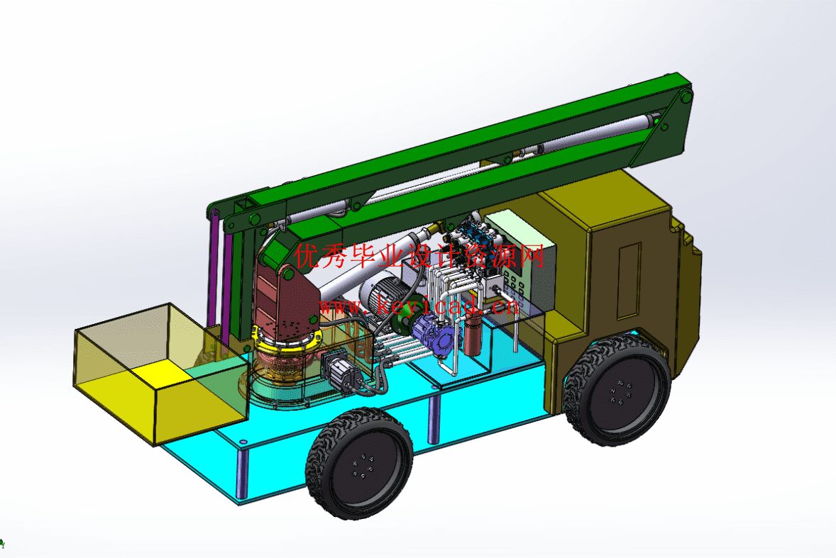高空作业车结构及液压系统设计(SW+CAD+说明书) 高空作业车结构及液压系统设计(SW+CAD+说明书)