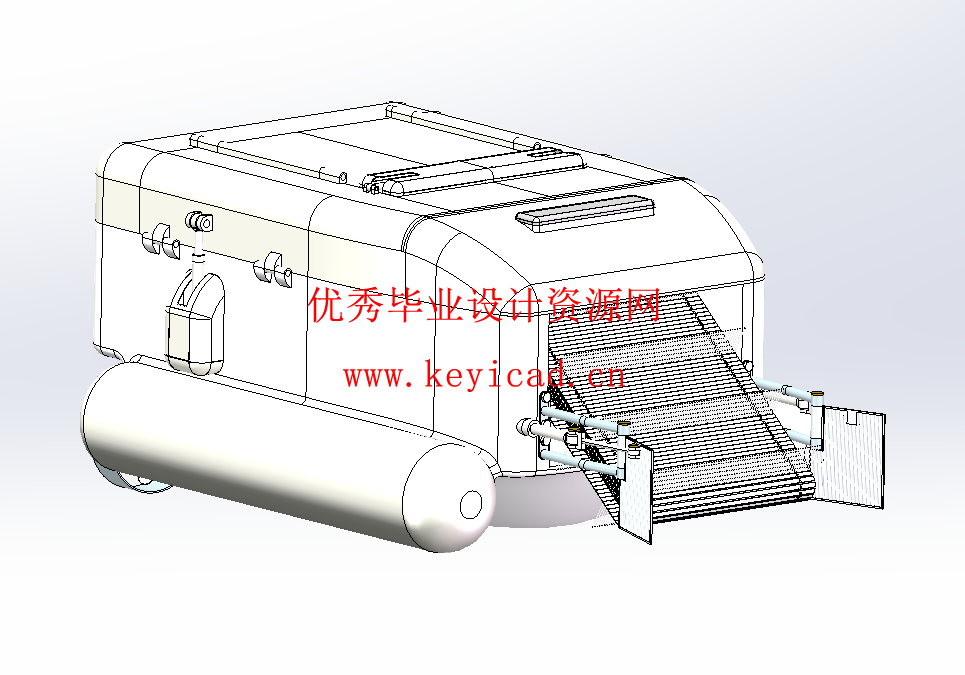 水面清理机器人的结构设计（SolidWorks模型、CAD图纸、开题报告、答辩PPT）