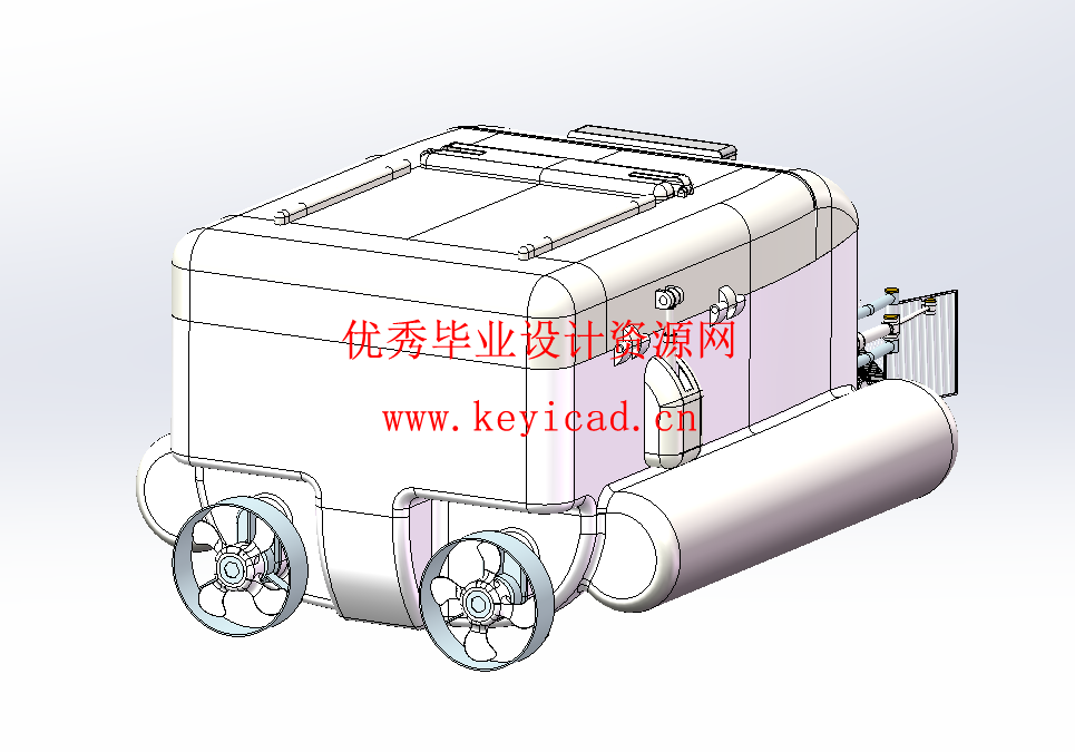 水面清理机器人的结构设计（SolidWorks模型、CAD图纸、开题报告、答辩PPT）