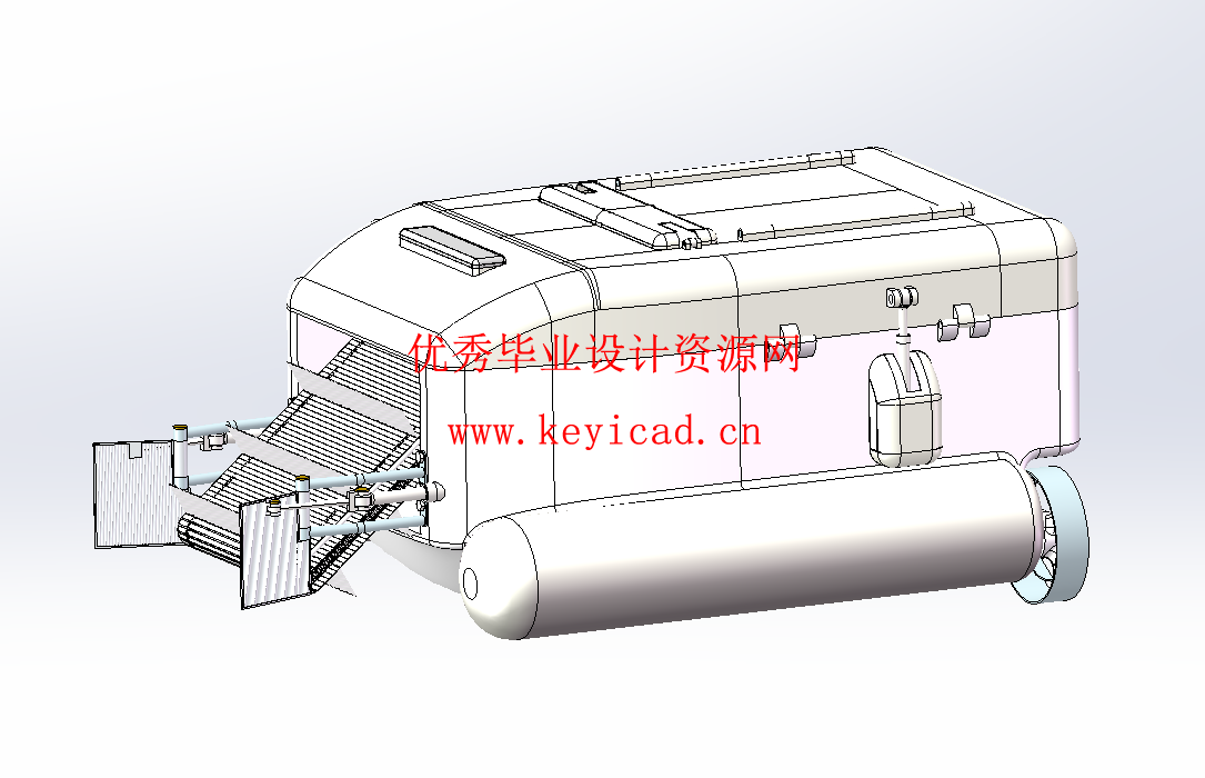 水面清理机器人的结构设计（SolidWorks模型、CAD图纸、开题报告、答辩PPT）