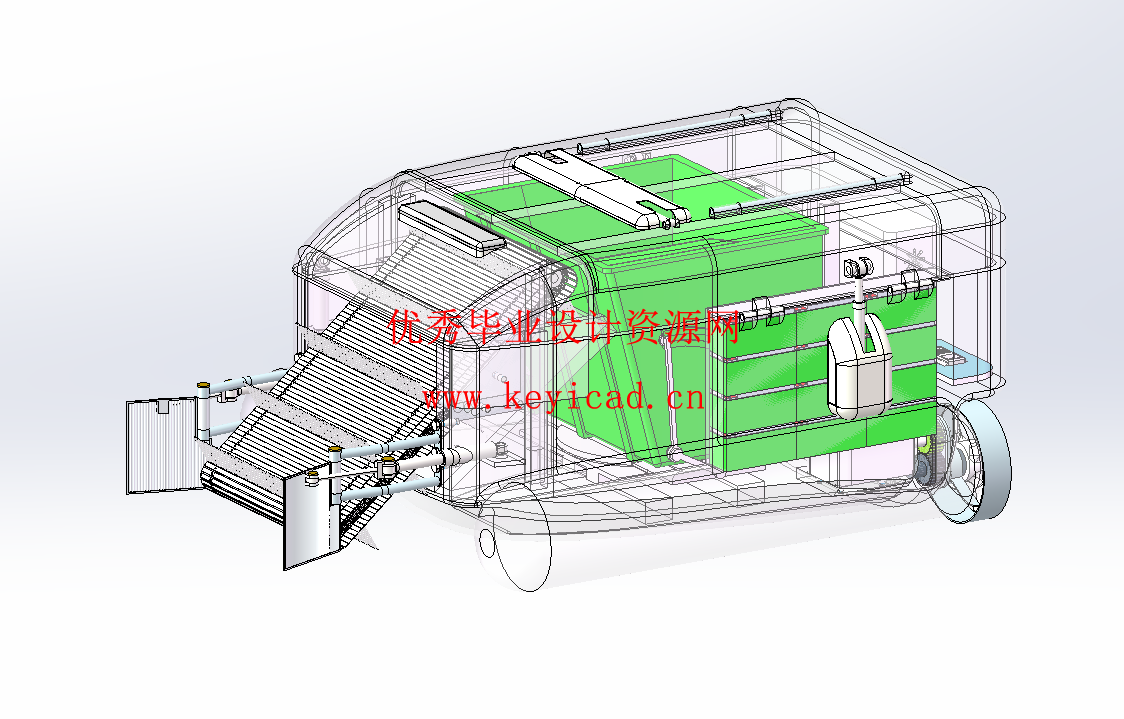 水面清理机器人的结构设计（SolidWorks模型、CAD图纸、开题报告、答辩PPT）