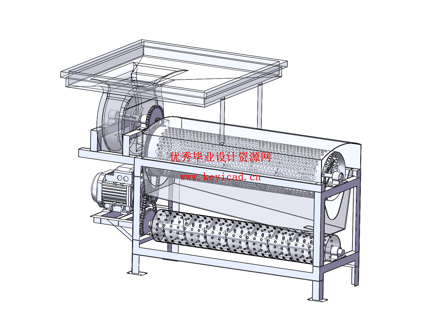 打瓜破皮去籽机构的设计（附SolidWorks模型、CAD图纸、有限元分析）