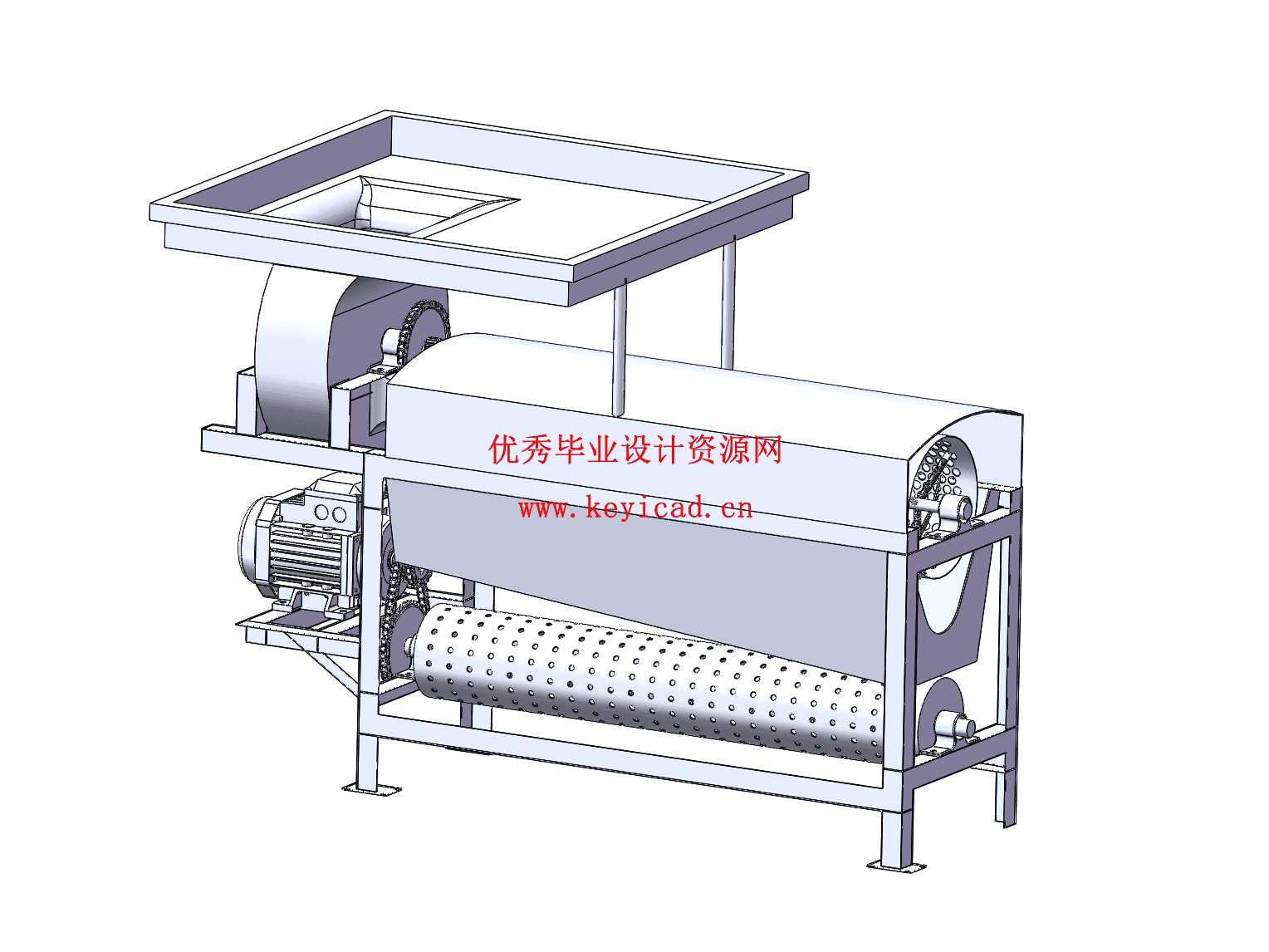 打瓜破皮去籽机构的设计（附SolidWorks模型、CAD图纸、有限元分析）
