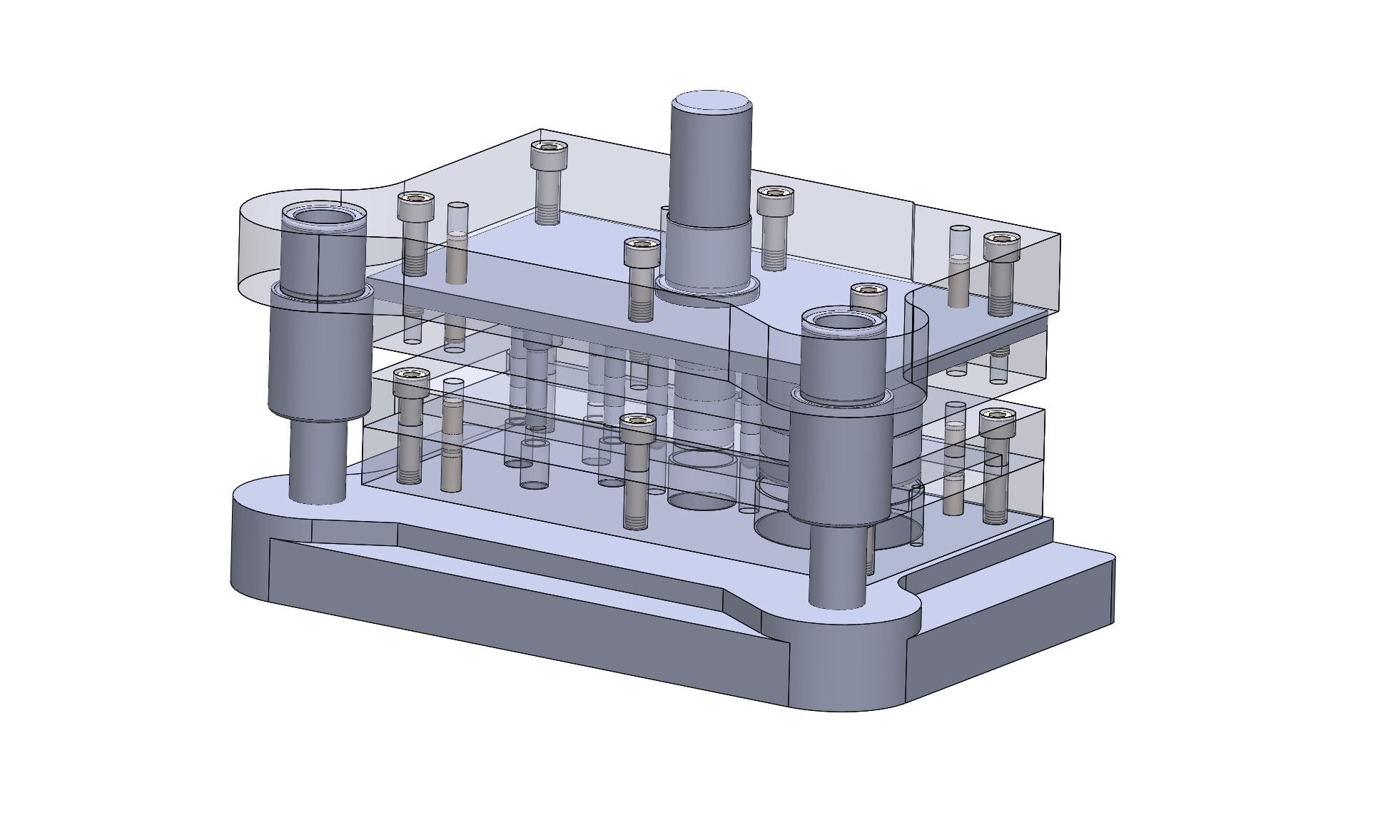法兰盘连续模设计（附SolidWorks模型、CAD图纸）