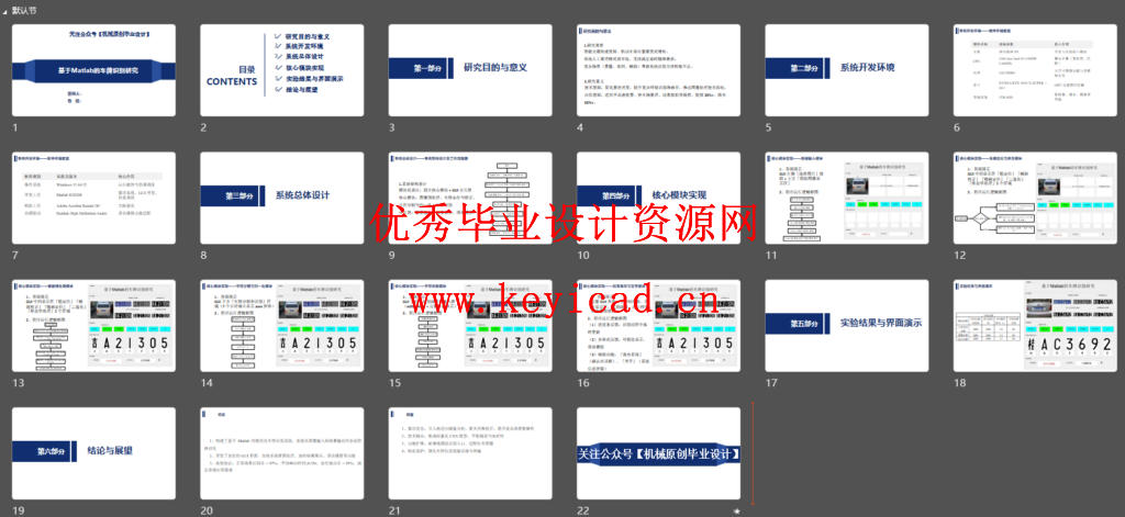 基于Matlab的车牌识别研究(matlab程序+任务书+开题报告+说明书+外文翻译+答辩PPT)